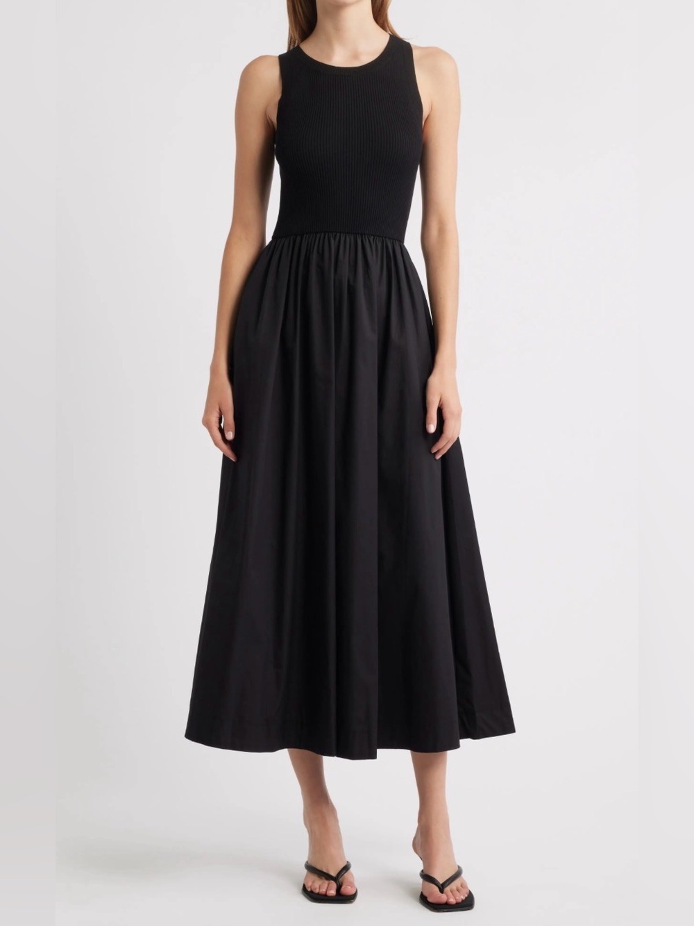 Emma & Michele Black Maxi Dress with Full Silhouette S